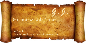 Guthercz József névjegykártya